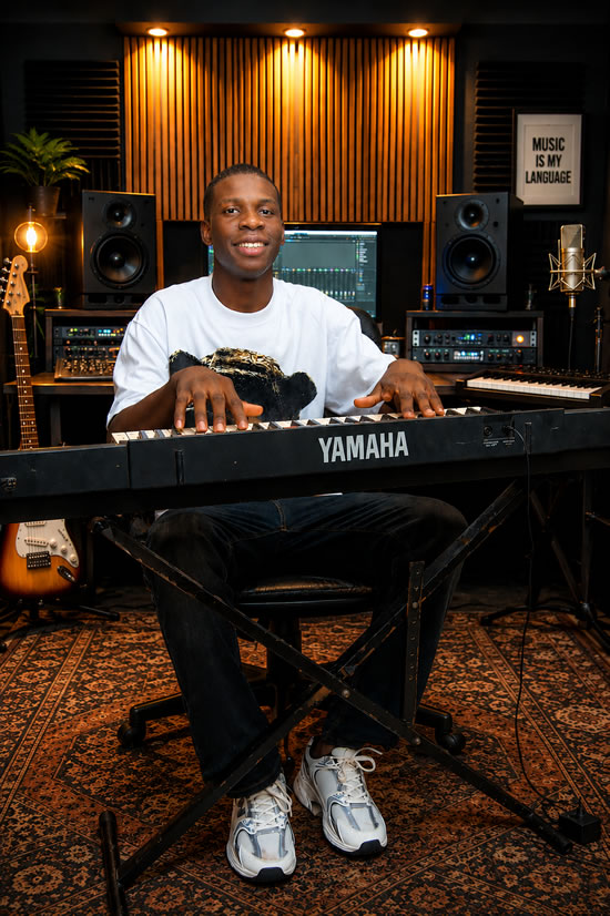 AJ on the keyboard